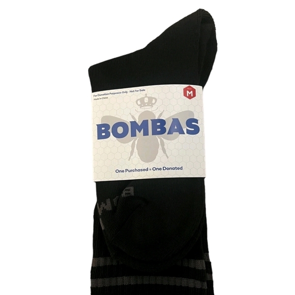 Lot Of (6) Pairs Bombas Women’s Calf S Liocks Black Size Medium - Picture 3 of 3